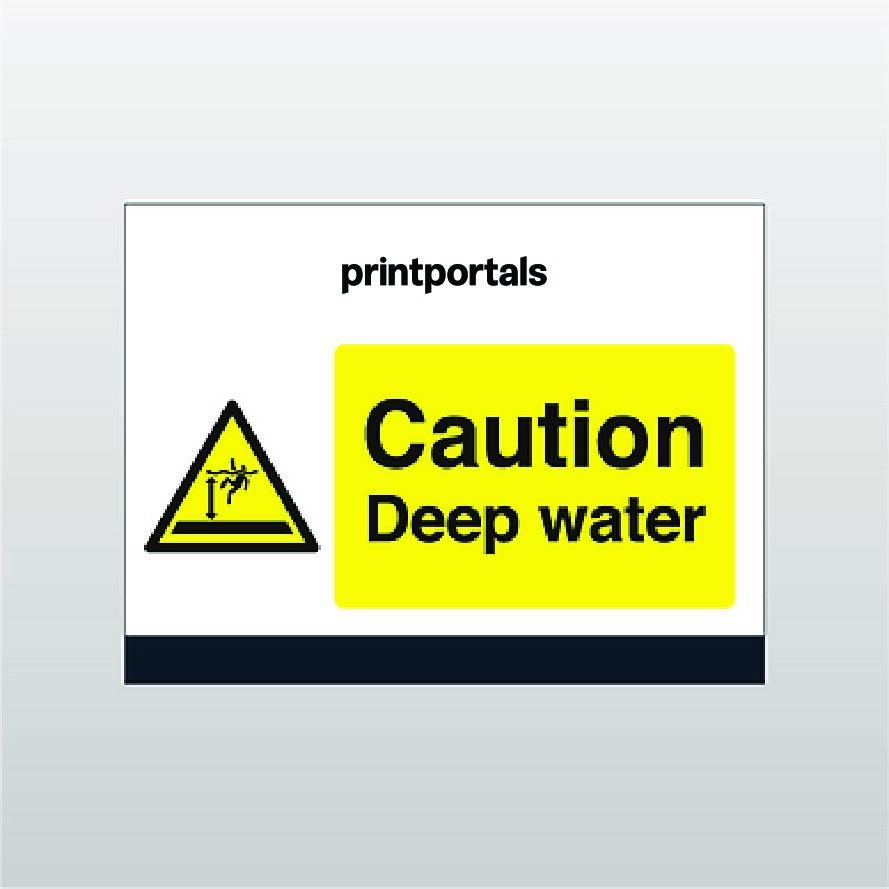Caution Deep Water Sign