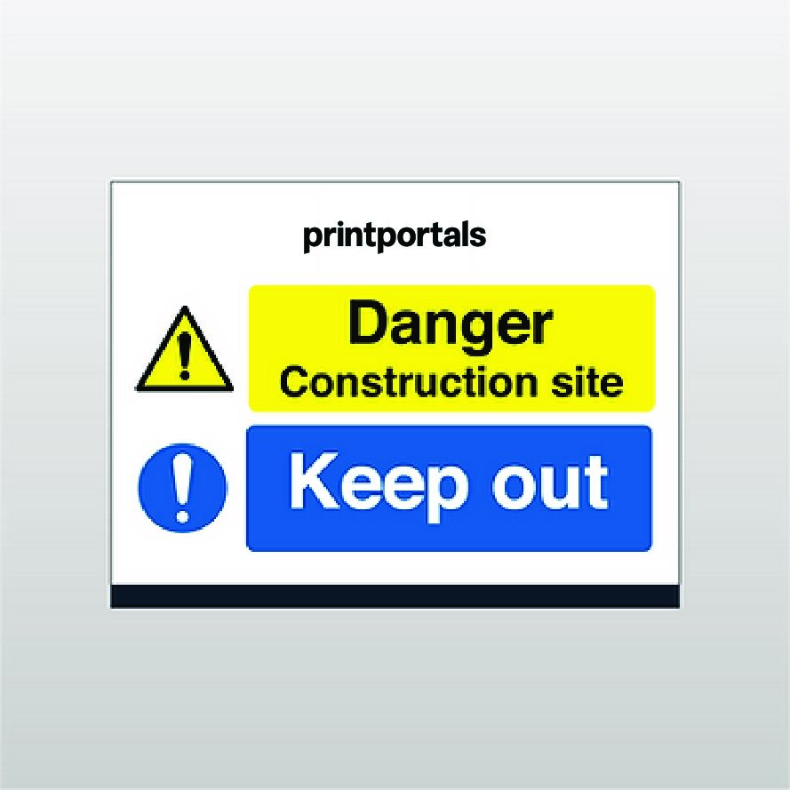 Danger Construction Site Keep Out Sign