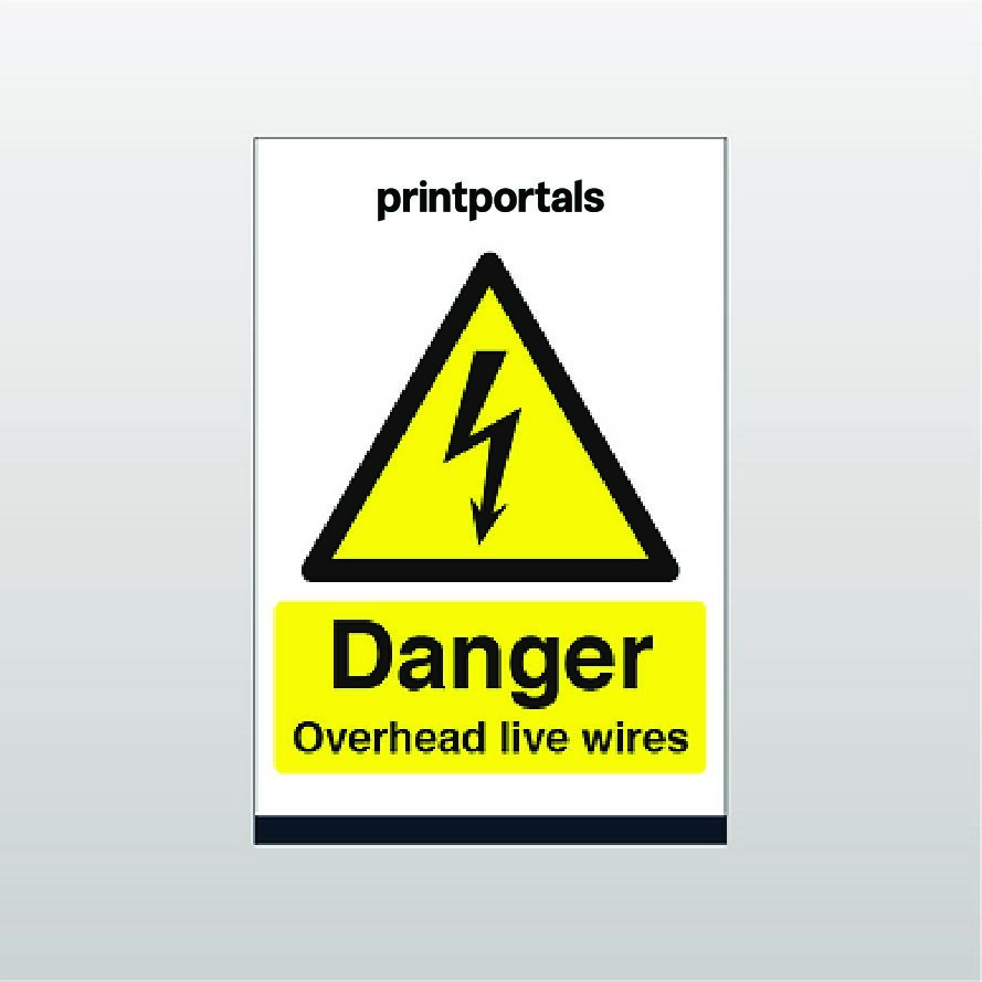 Danger Overhead Live Wires Sign