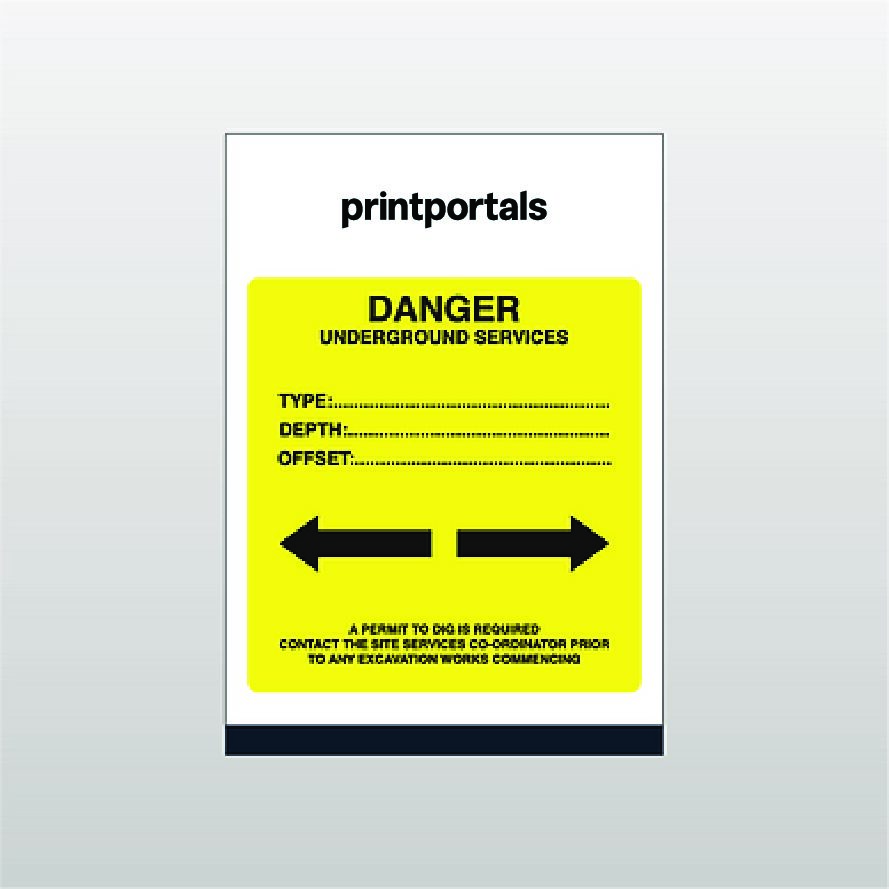 Danger Underground Service Sign