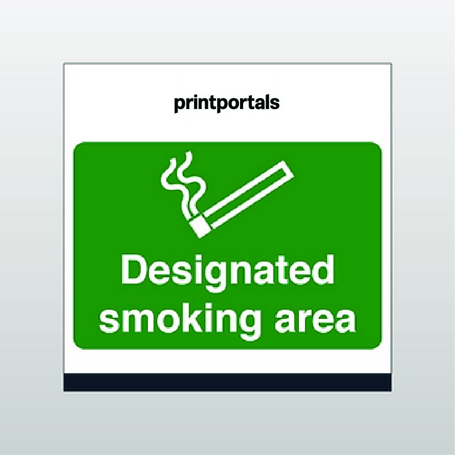 Designated Smoking Area Sign
